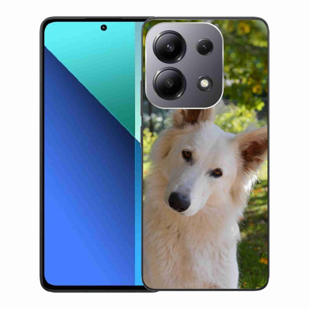 Gelový kryt mmCase na Xiaomi Redmi Note 13 - bílý švýcarský ovčák 1