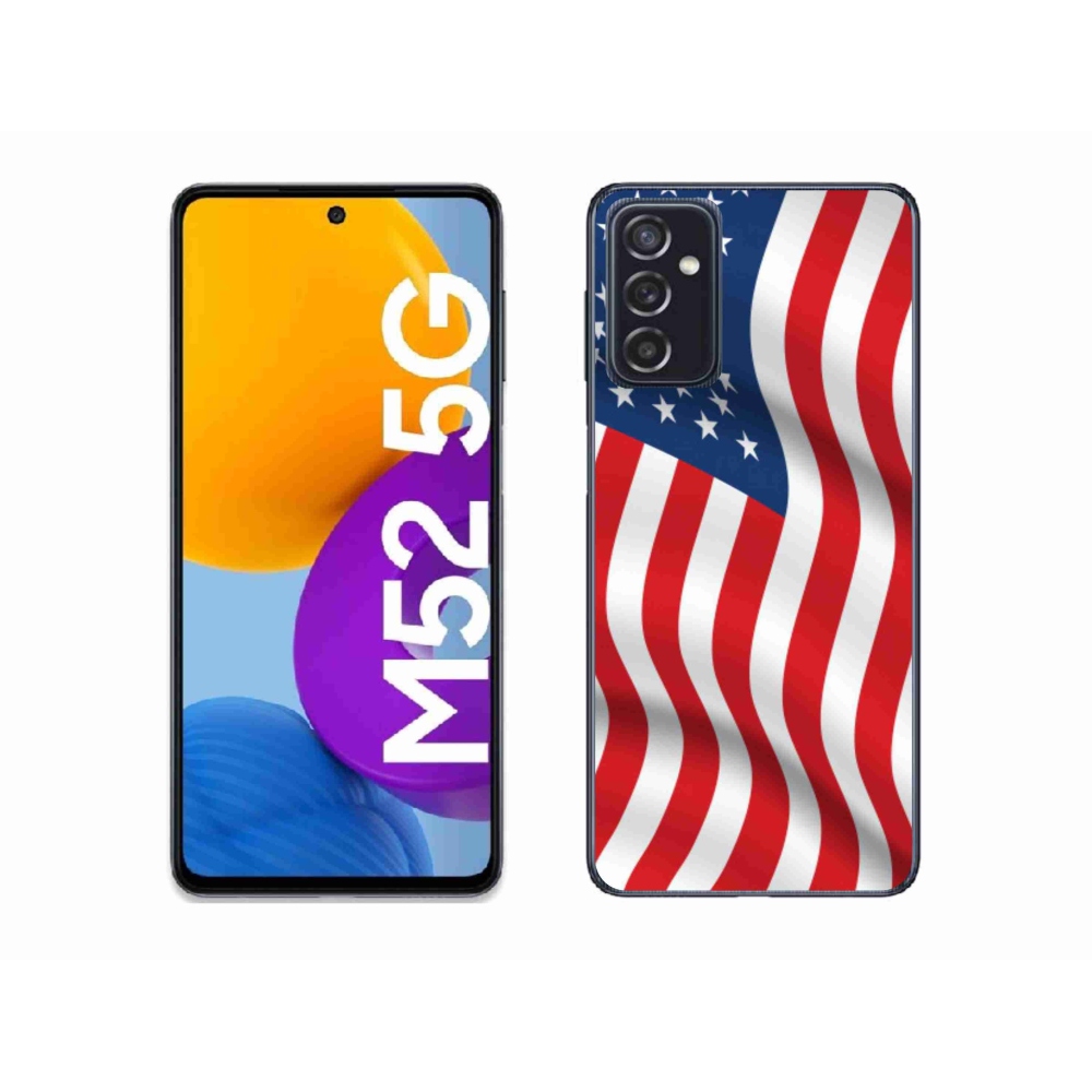 Gelový kryt mmCase na mobil Samsung Galaxy M52 5G - USA vlajka