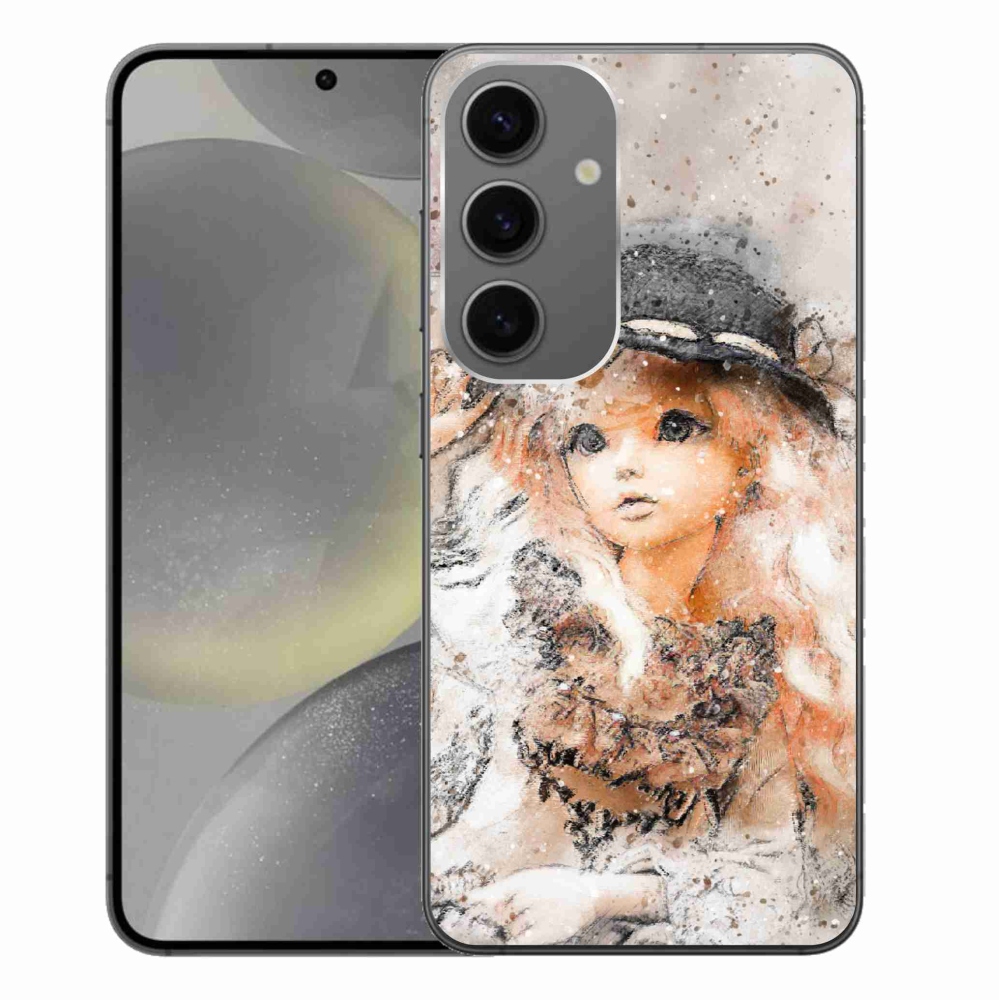 Gelový kryt mmCase na Samsung Galaxy S24+ - holčička s kloboukem