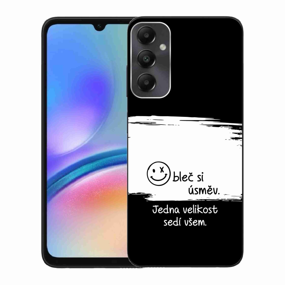 Gelový kryt mmCase na Samsung Galaxy A05s - vtipný text 8 bíločerné pozadí