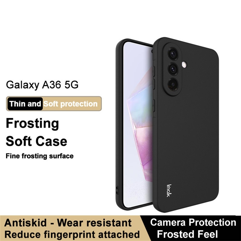 IMK matný gelový obal na Samsung Galaxy A36 5G - černý