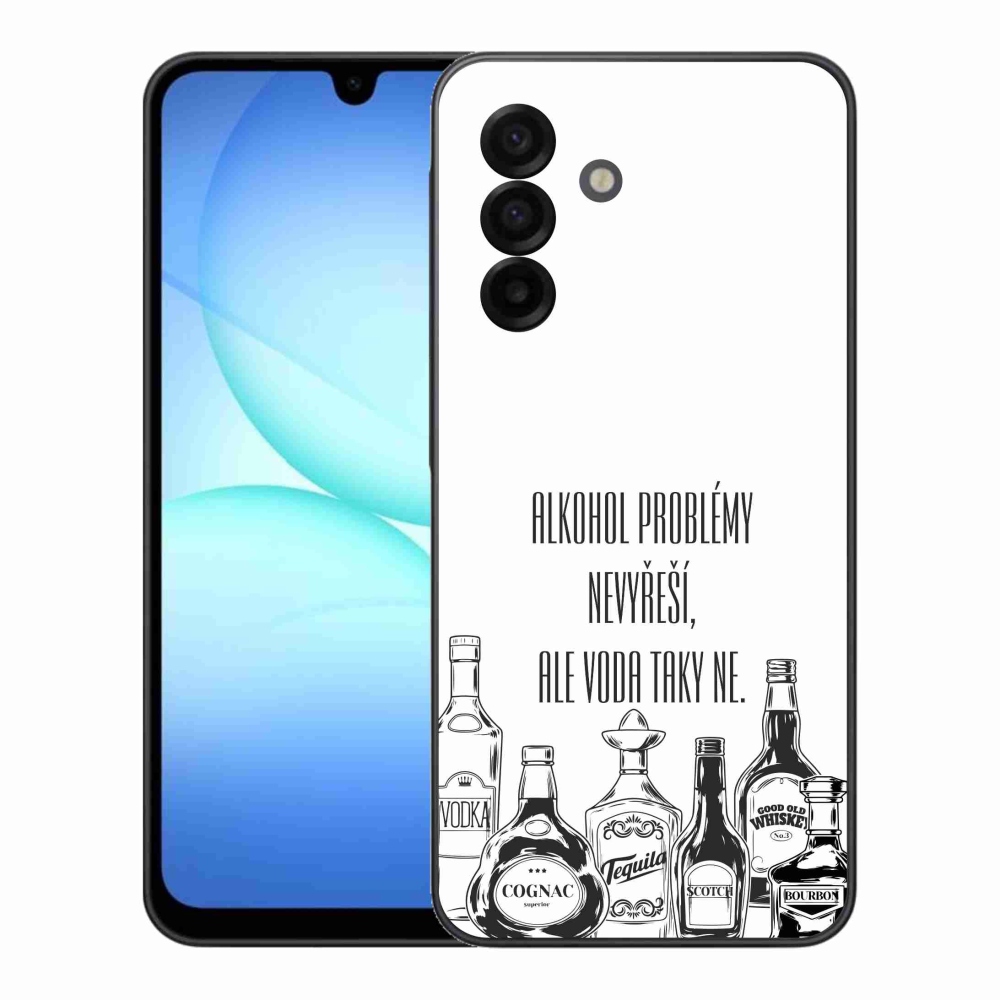 Gelový kryt mmCase na Samsung Galaxy A17 4G/5G - vtipný text bílé pozadí