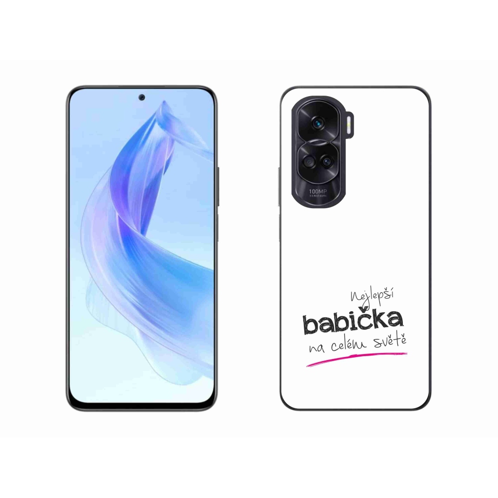 Gelový kryt mmCase na Honor 90 Lite - nejlepší babička 4 bílé pozadí