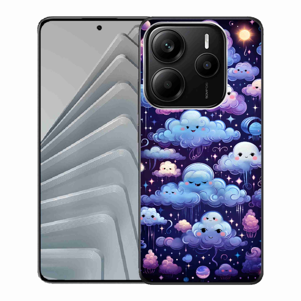 Gelový kryt mmCase na Xiaomi Redmi Note 14 5G - mráčky