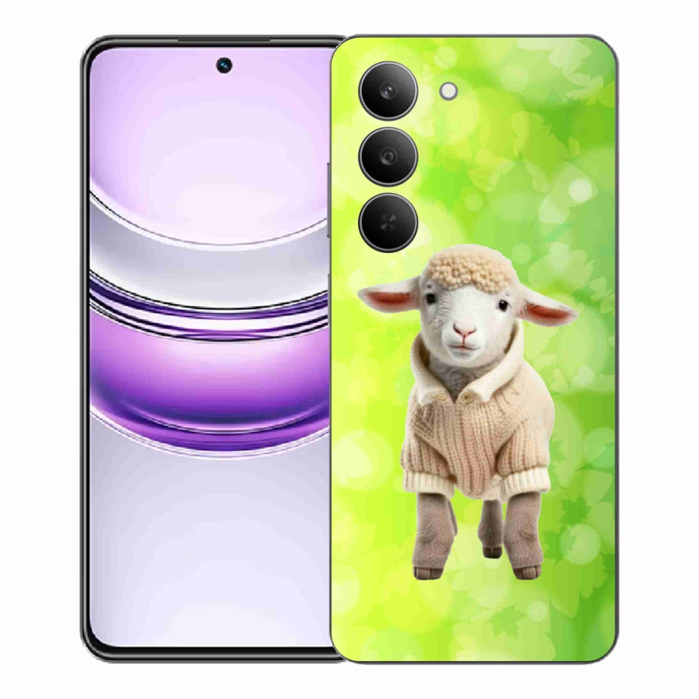 Gelový kryt mmCase na Realme 14x 5G - jehně ve svetru