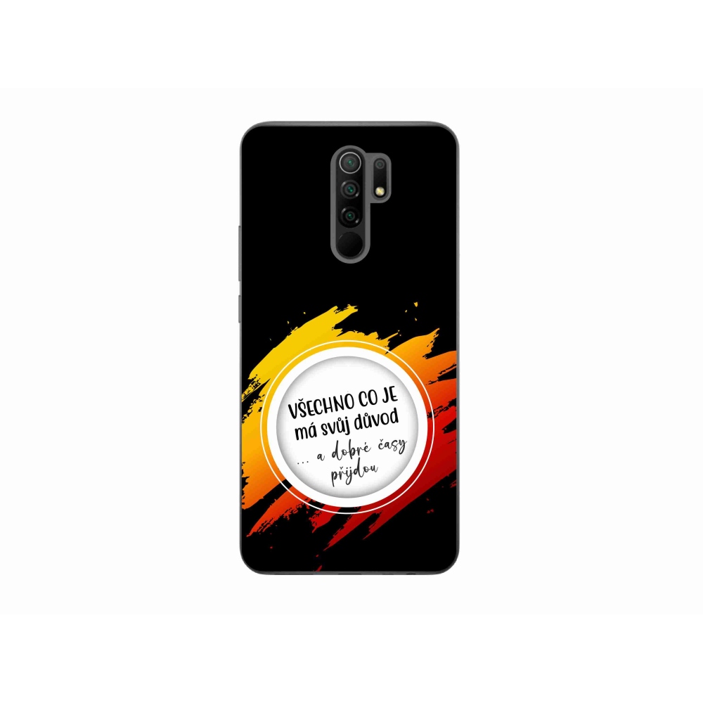 Gelový kryt mmCase na Xiaomi Redmi 9 - citát 3 černé pozadí