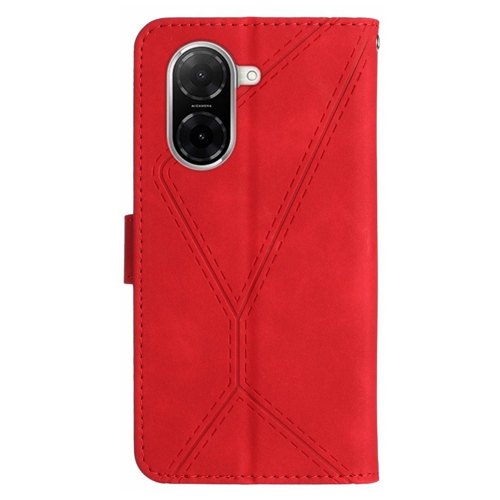 Linesy knížkové pouzdro na Xiaomi Redmi A5 (171.7x77.8x8.3mm) - červené