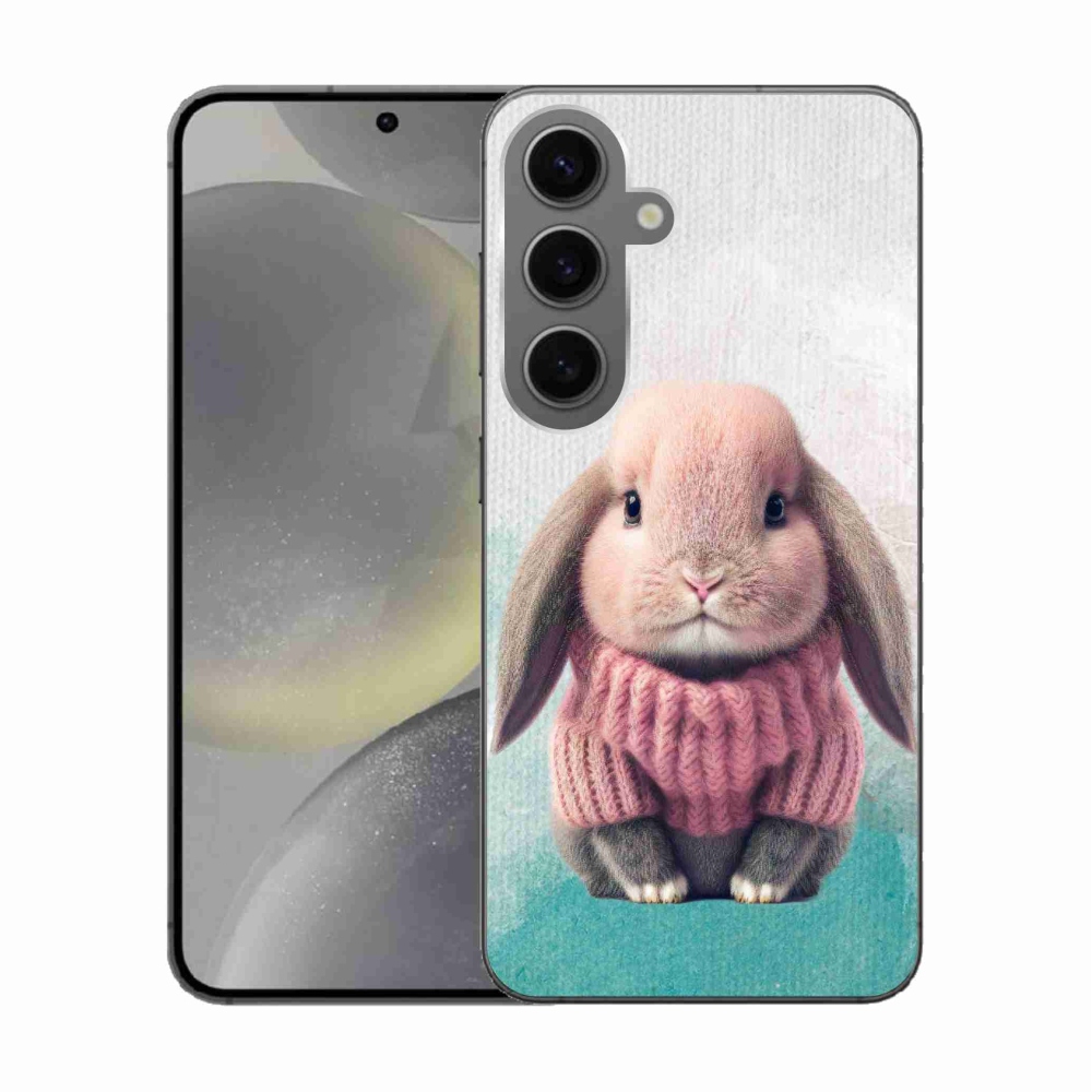 Gelový kryt mmCase na Samsung Galaxy S24 - králíček ve svetru