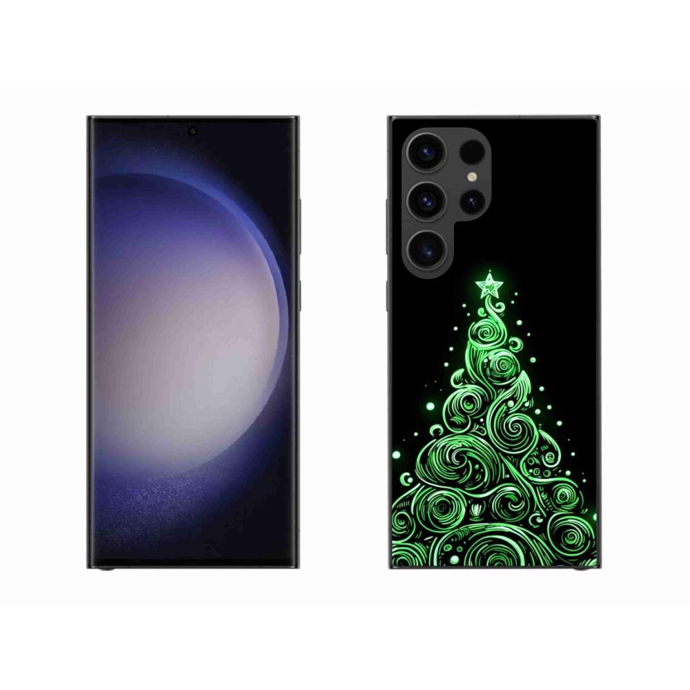 Gelový kryt mmCase na Samsung Galaxy S23 Ultra 5G - neonový vánoční stromek 3