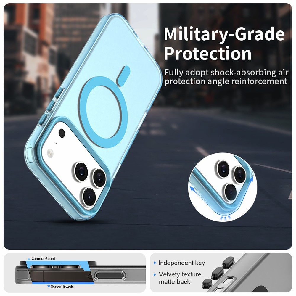 Candy gelový obal s MagSafe na iPhone 17 Pro - modrý
