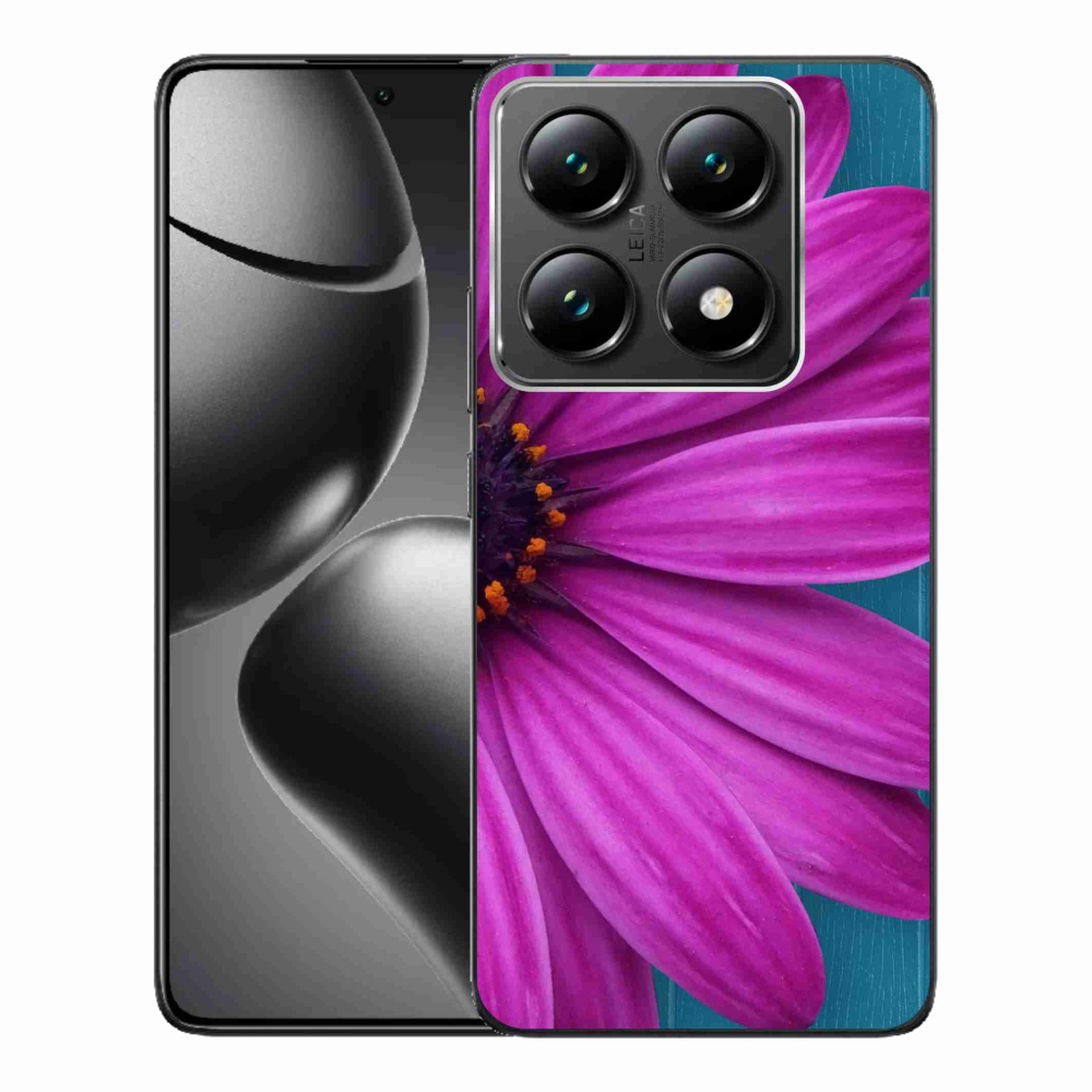 Gelový kryt mmCase na Xiaomi 14T Pro - fialová kopretina
