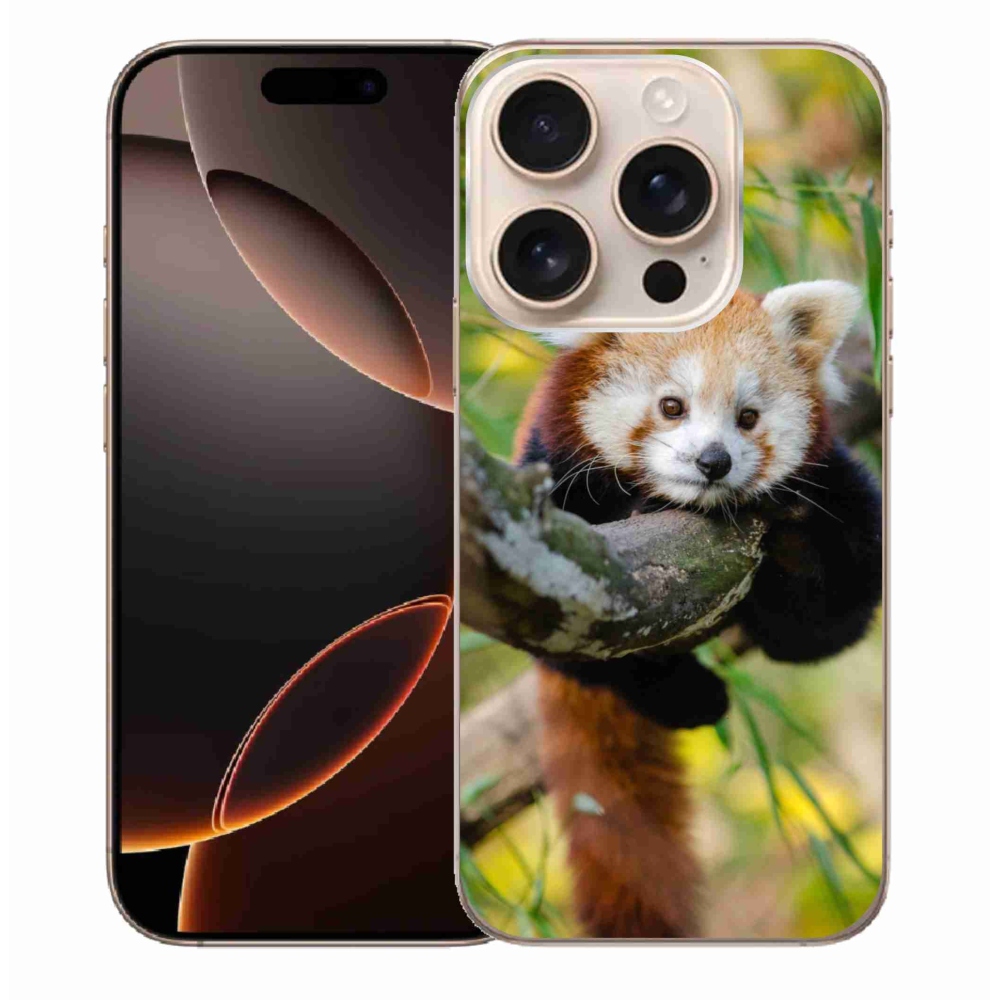 Gelový kryt mmCase na iPhone 16 Pro Max - panda červená