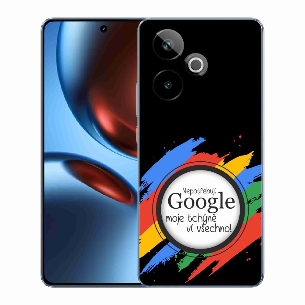 Gelový kryt mmCase na Realme GT 7 5G/GT 7T 5G - tchýně ví všechno černé pozadí