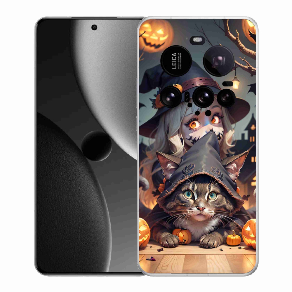Gelový kryt mmCase na Xiaomi 15 Ultra - čarodějnice s kočkou