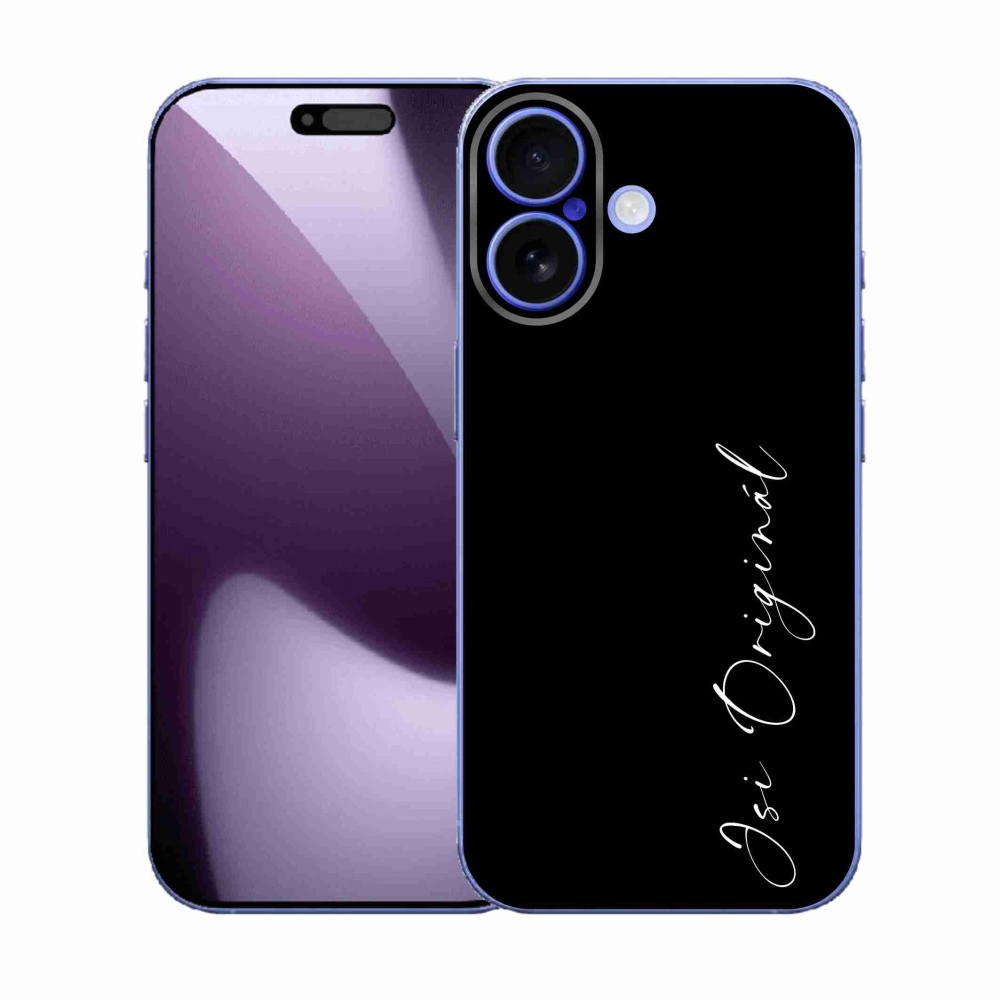 Gelový kryt mmCase na iPhone 17 - jsi originál černé pozadí