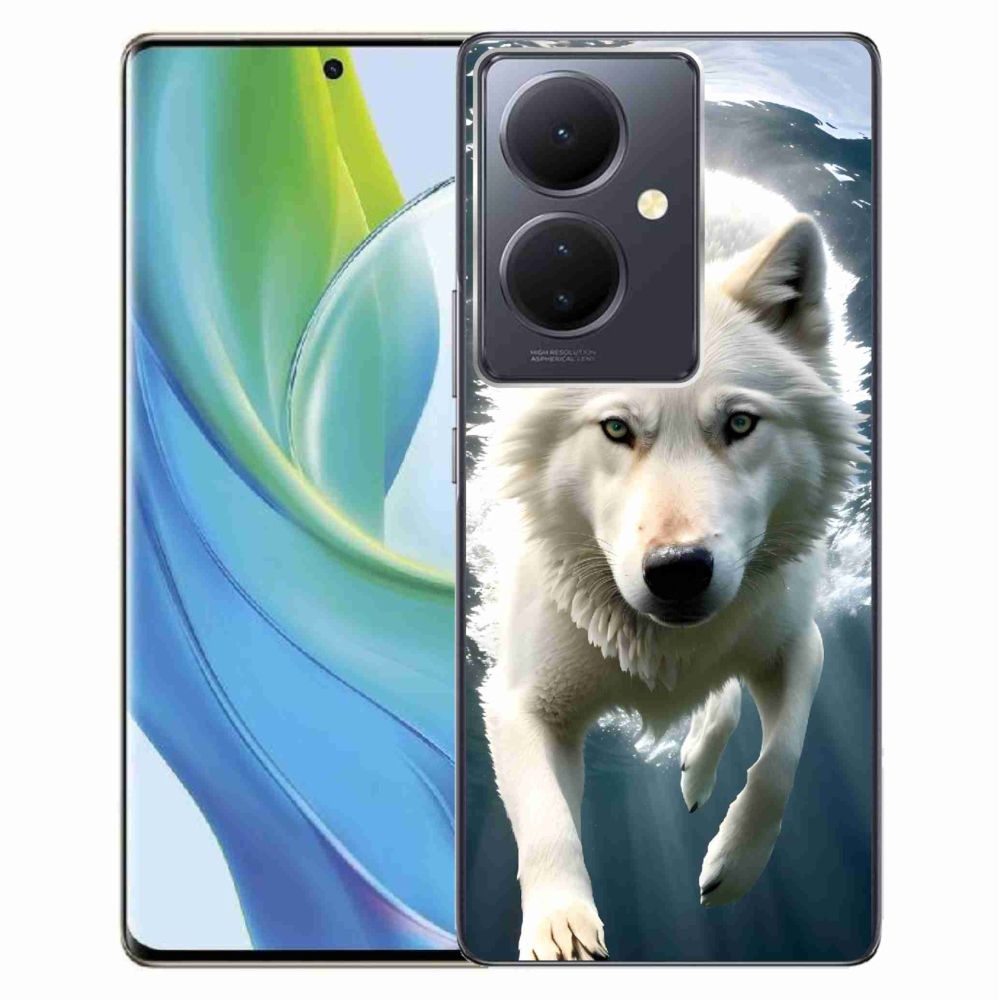 Gelový kryt mmCase na Vivo V29 Lite 5G - bílý vlk