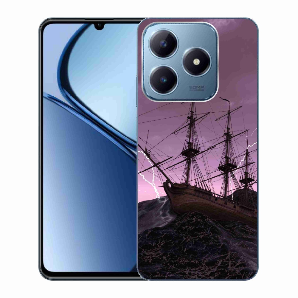 Gelový kryt mmCase na Realme C63 - loď v bouři