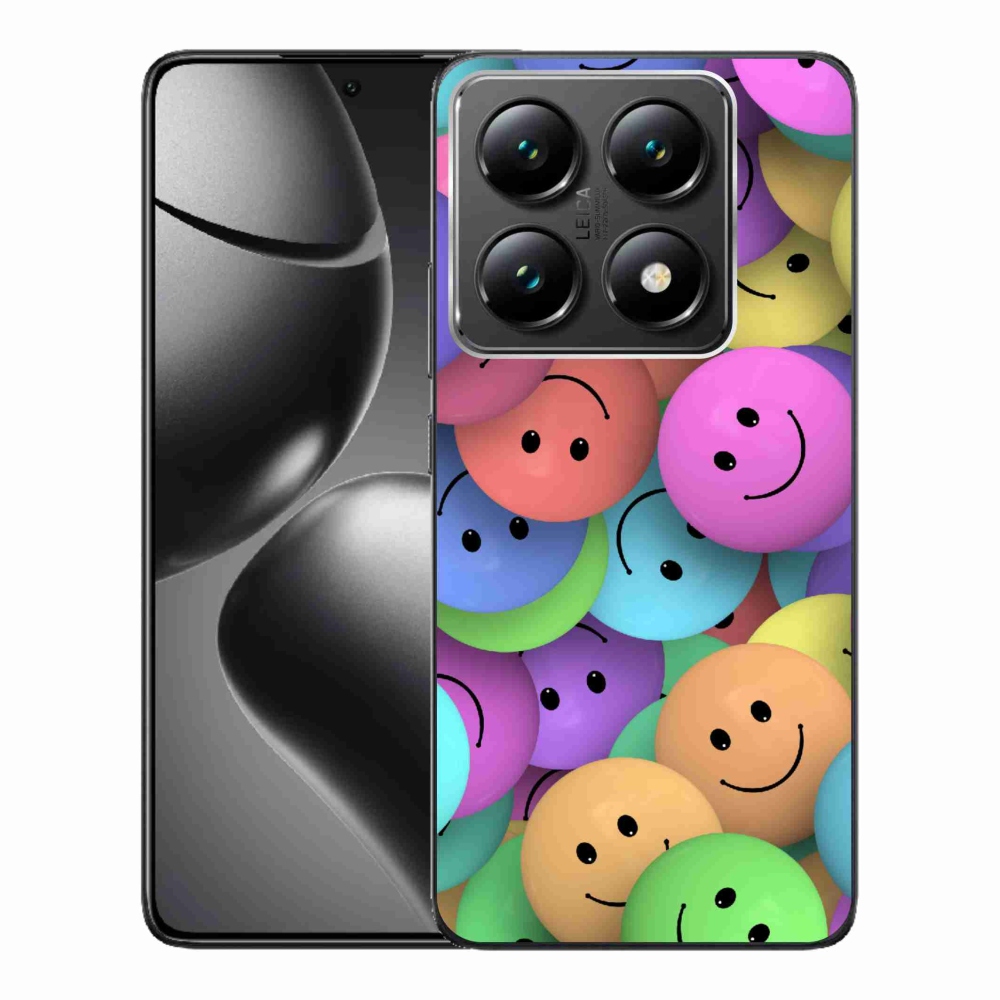 Gelový kryt mmCase na Xiaomi 14T Pro - barevní smajlíci