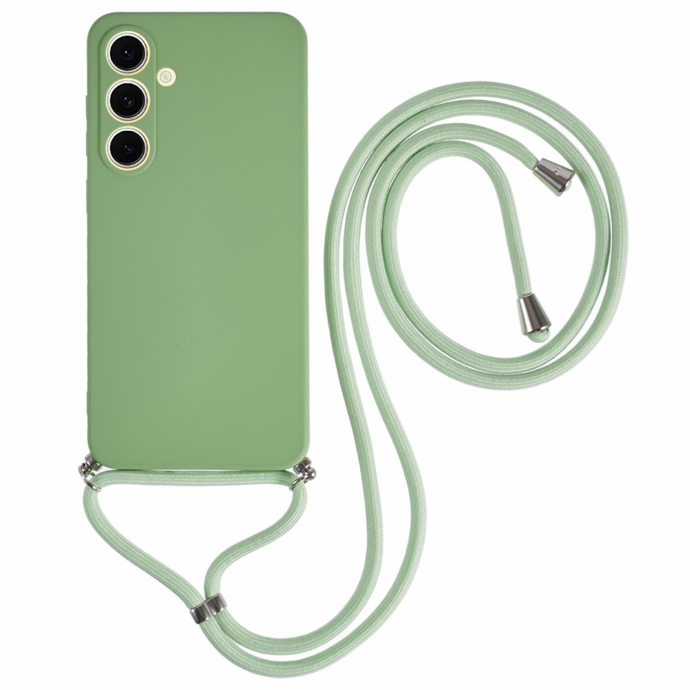 Lining gelový obal se šňůrkou na Samsung Galaxy S25+ - světlezelený