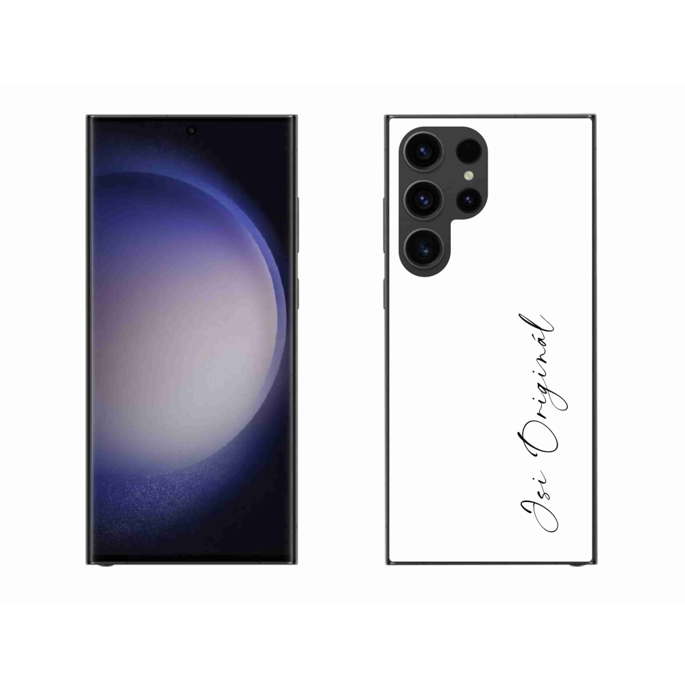 Gelový kryt mmCase na Samsung Galaxy S23 Ultra 5G - jsi originál bílé pozadí