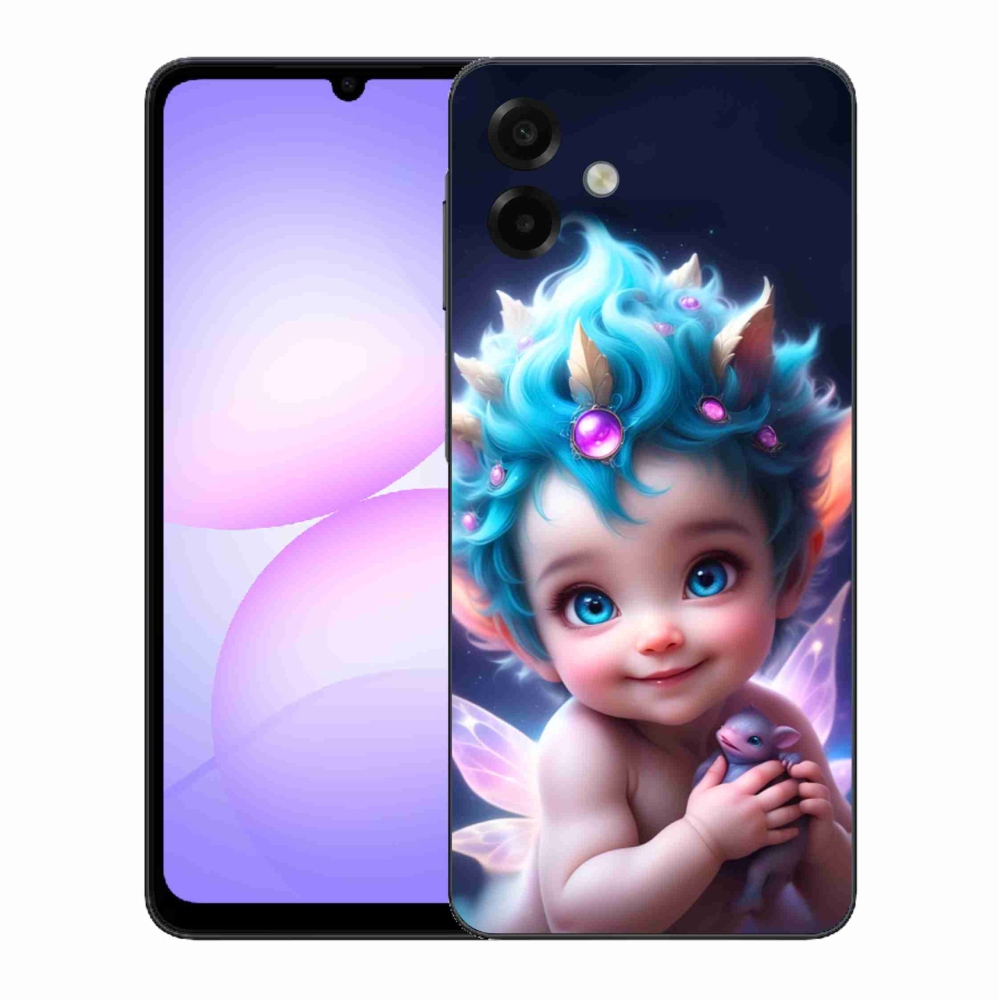 Gelový kryt mmCase na Samsung Galaxy A07 4G - dítě s motýlími křídly