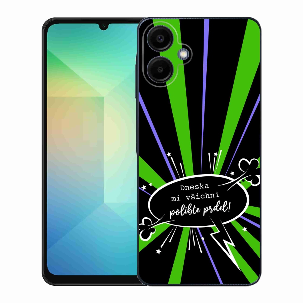 Gelový kryt mmCase na Samsung Galaxy A06 4G - vtipný text 15 černé pozadí
