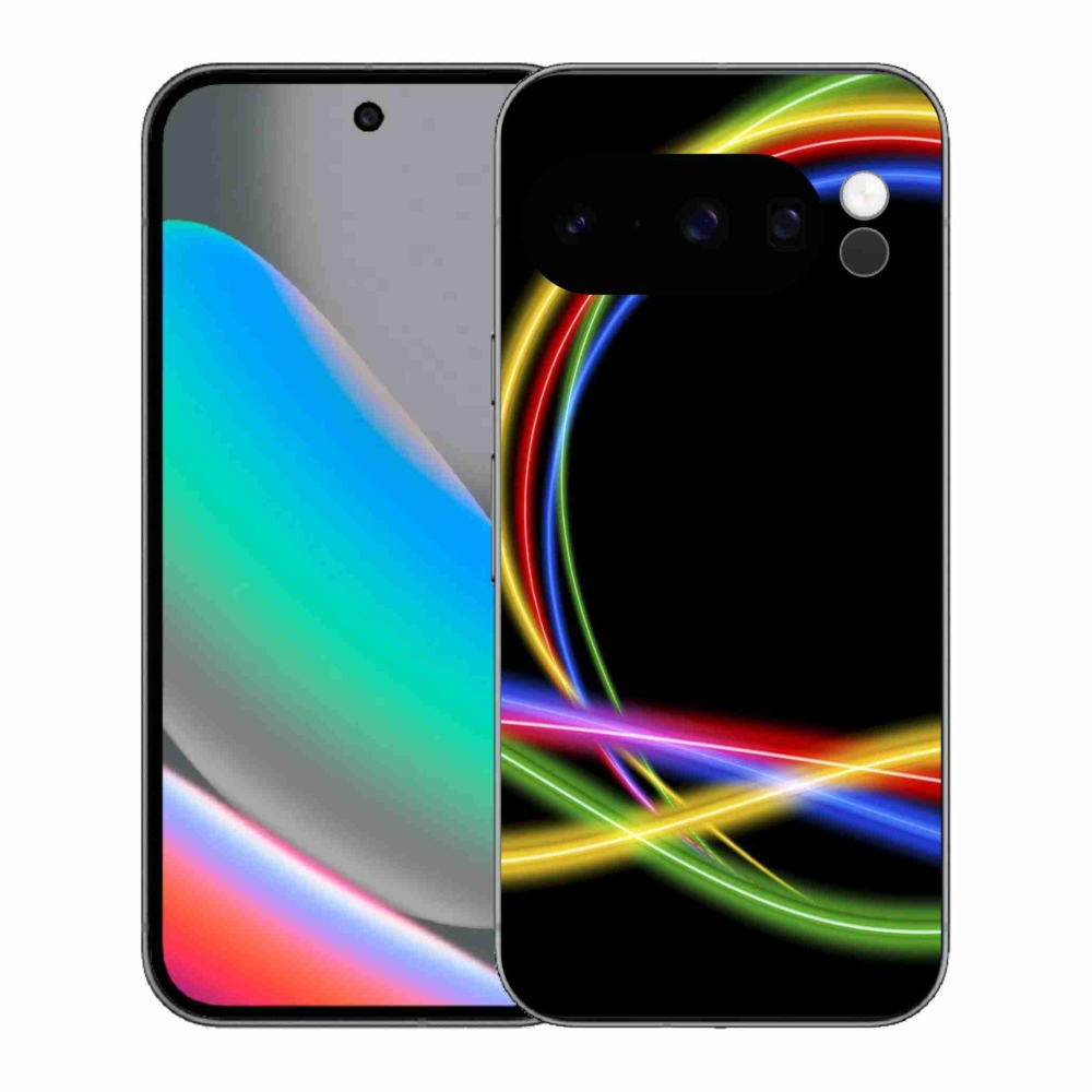 Gelový kryt mmCase na Google Pixel 10 Pro - neonové kruhy