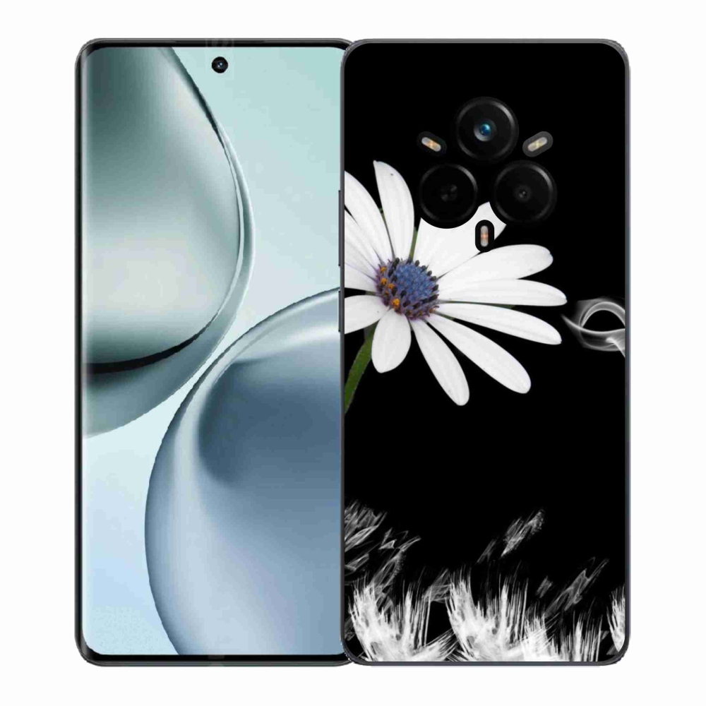 Gelový kryt mmCase na Realme 14 Pro+ 5G - bílá květina
