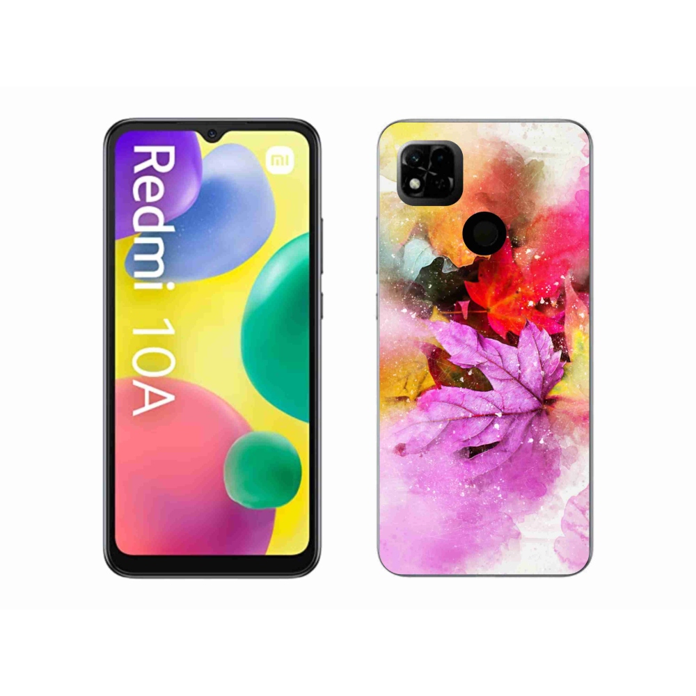 Gelový kryt mmCase na Xiaomi Redmi 10A - barevné listy