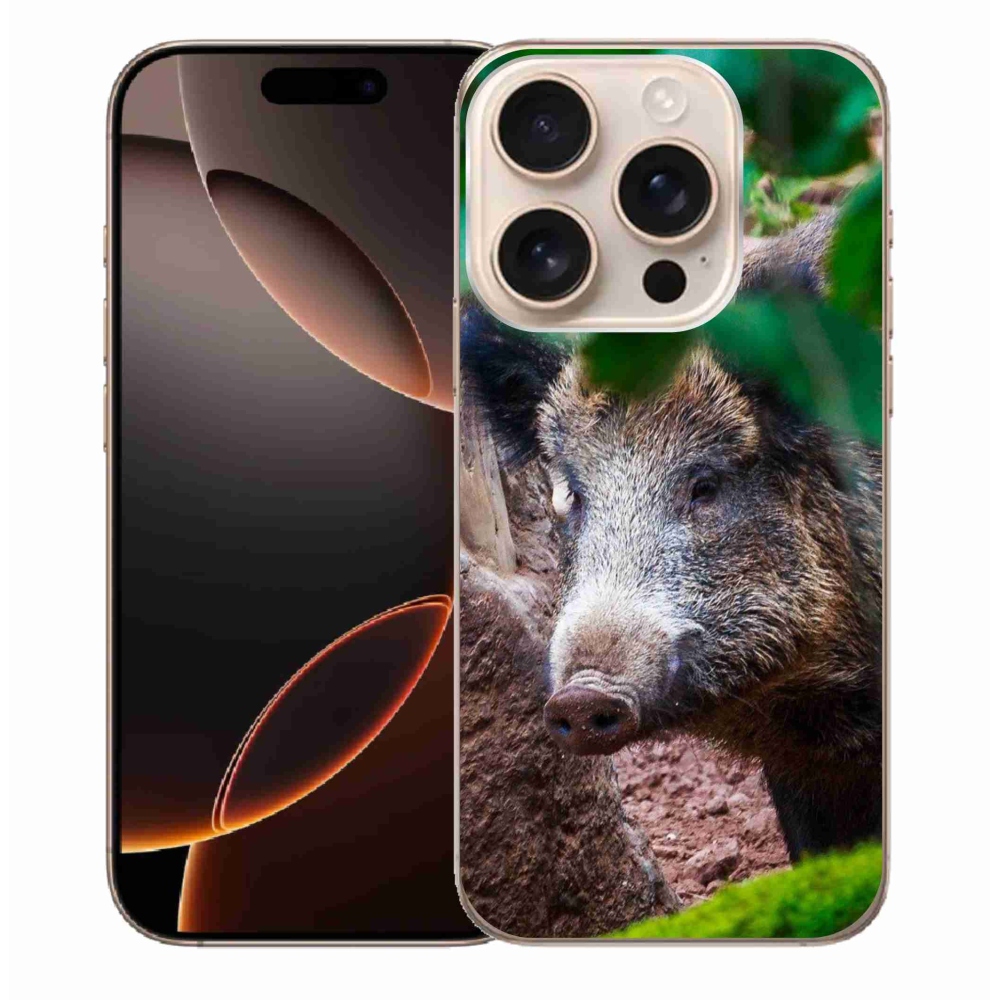 Gelový kryt mmCase na iPhone 16 Pro Max - divoké prase