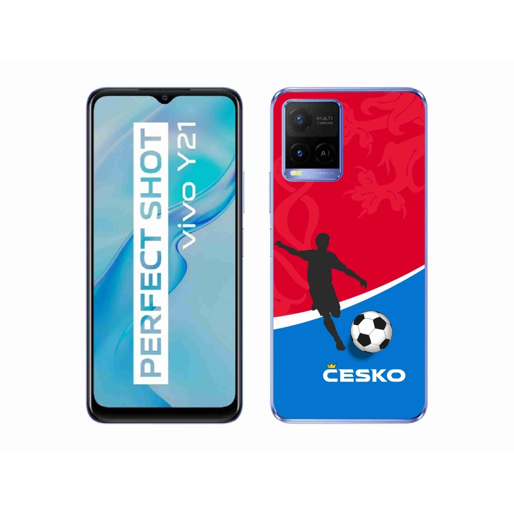 Gelový kryt mmCase na Vivo Y21/Y21s/Y33s - fotbal Česko