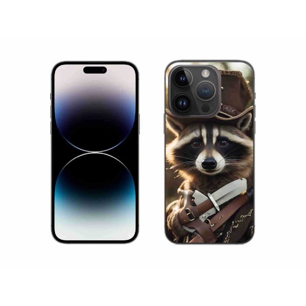 Gelový kryt mmCase na iPhone 14 Pro - mýval v uniformě