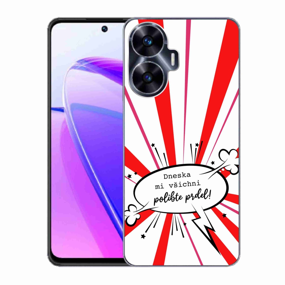 Gelový kryt mmCase na Realme C55 - vtipný text 15 bílé pozadí