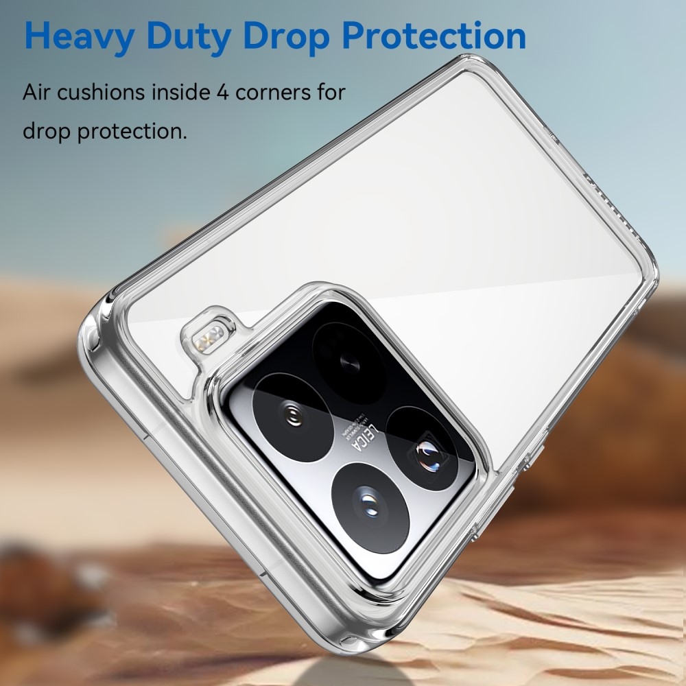 Gelový obal s pevnými zády na Xiaomi 15 Pro - průhledný