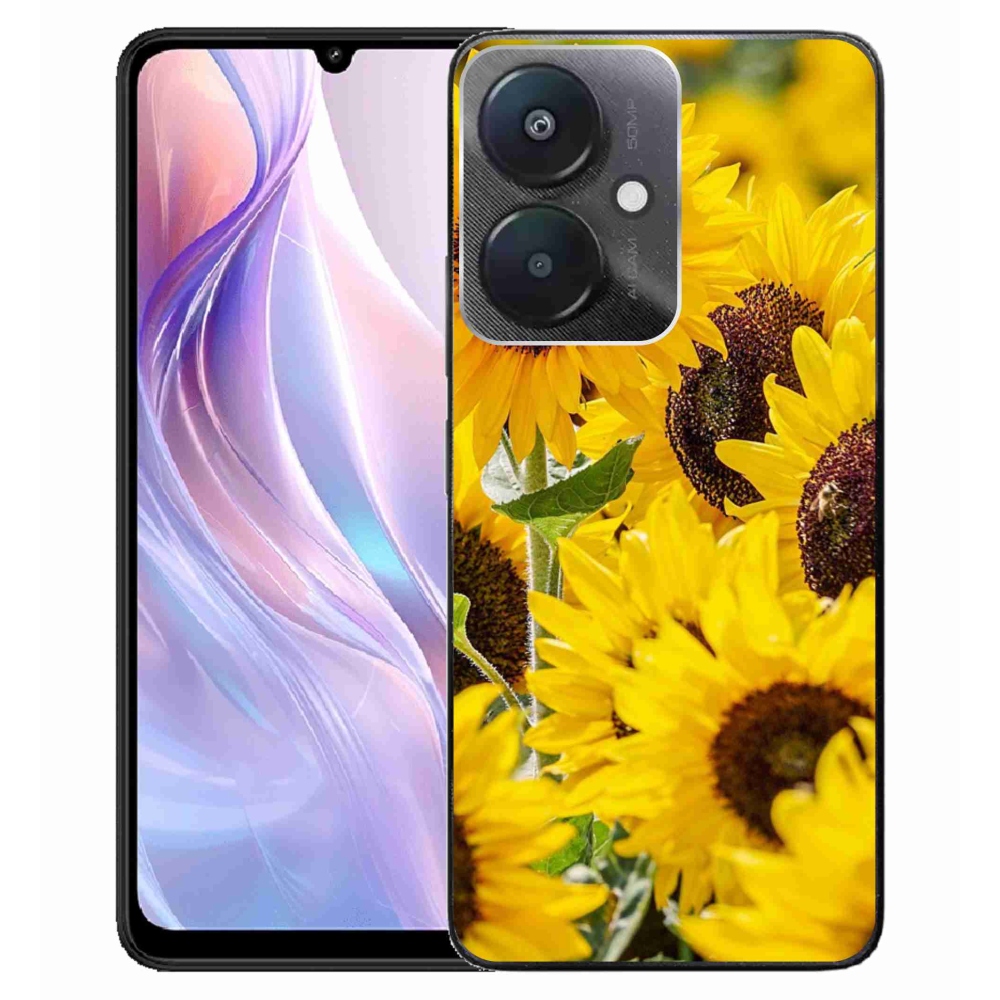 Gelový kryt mmCase na Xiaomi Redmi 13C 5G - slunečnice