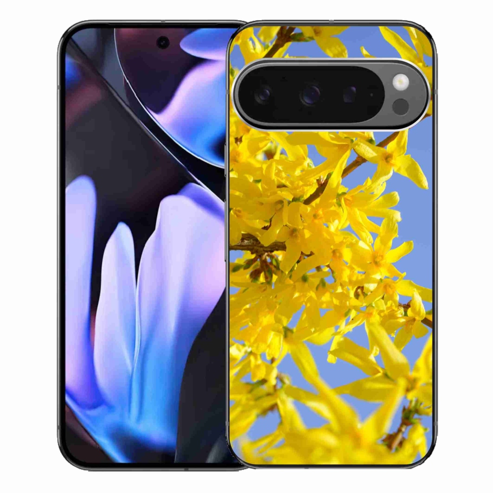 Gelový kryt mmCase na Google Pixel 9 Pro XL - žluté květy