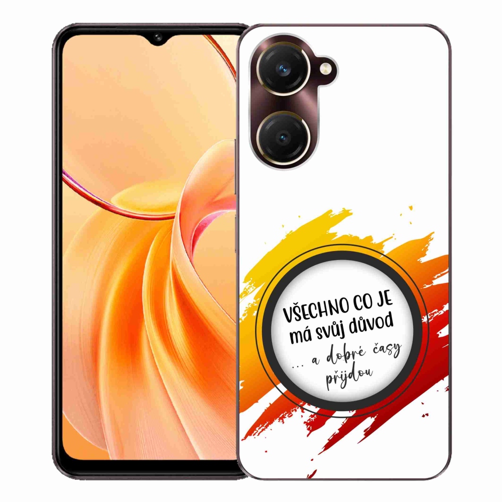 Gelový kryt mmCase na Vivo Y28s 5G - citát 3 bílé pozadí