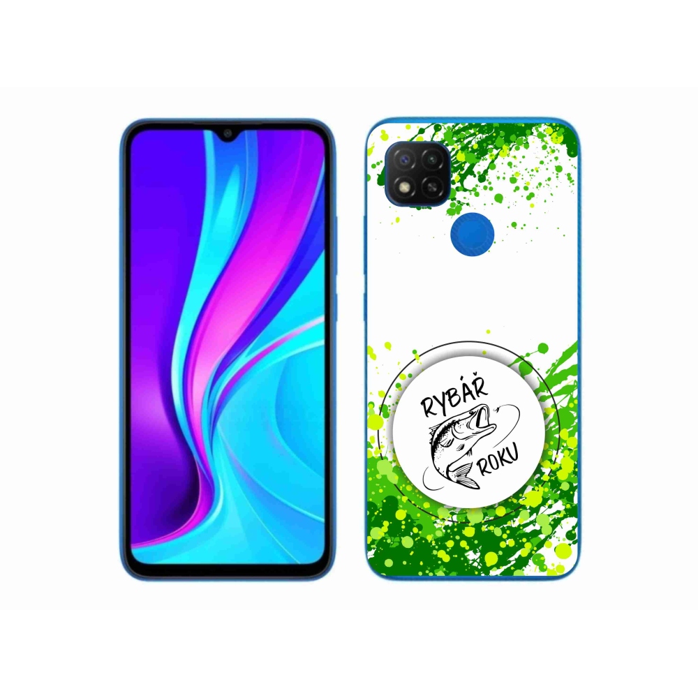 Gelový kryt mmCase na Xiaomi Redmi 9C - rybář roku bílé pozadí