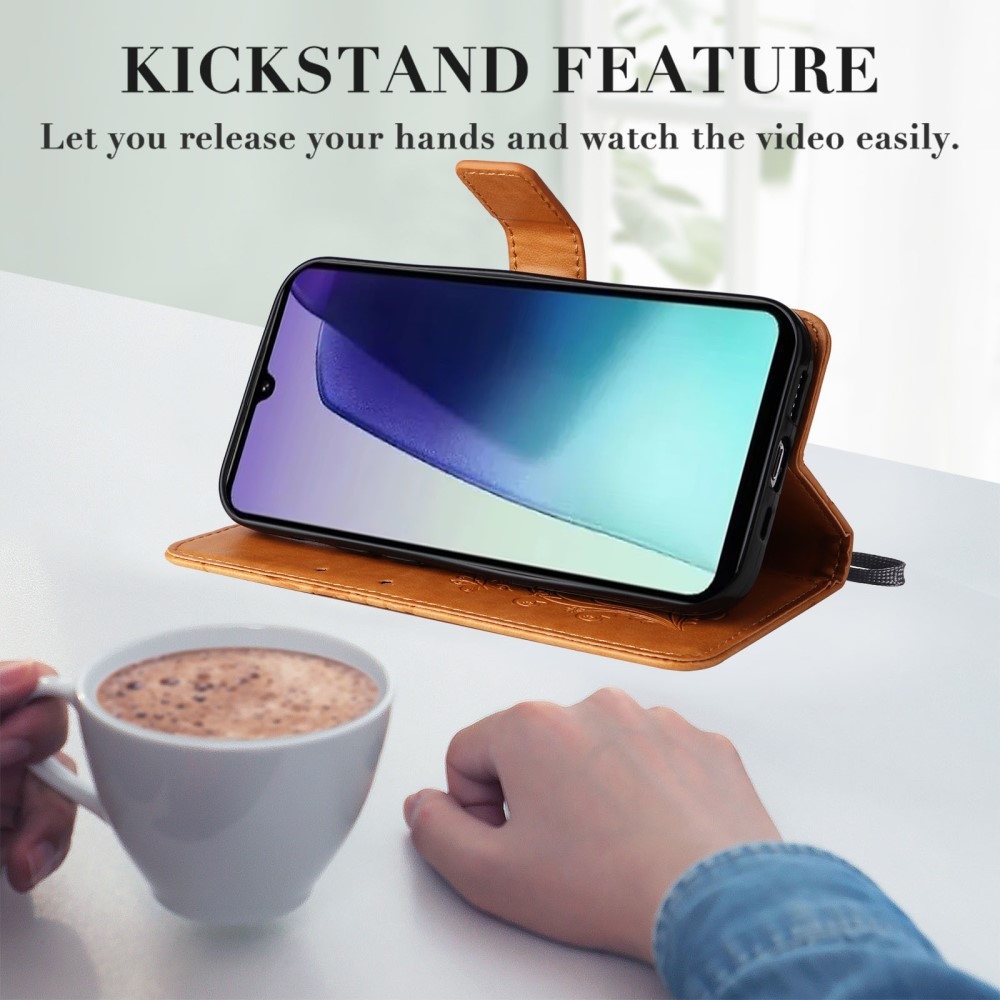 Big Butterfly knížkové pouzdro na Xiaomi Redmi 14C/Poco C75 - žluté