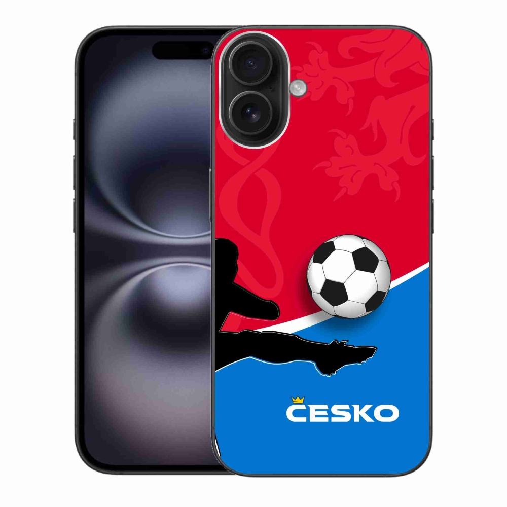 Gelový kryt mmCase na iPhone 16 Plus - fotbal Česko 2