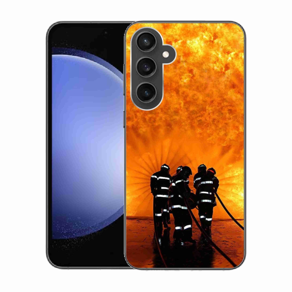 Gelový kryt mmCase na Samsung Galaxy S23 FE - požár