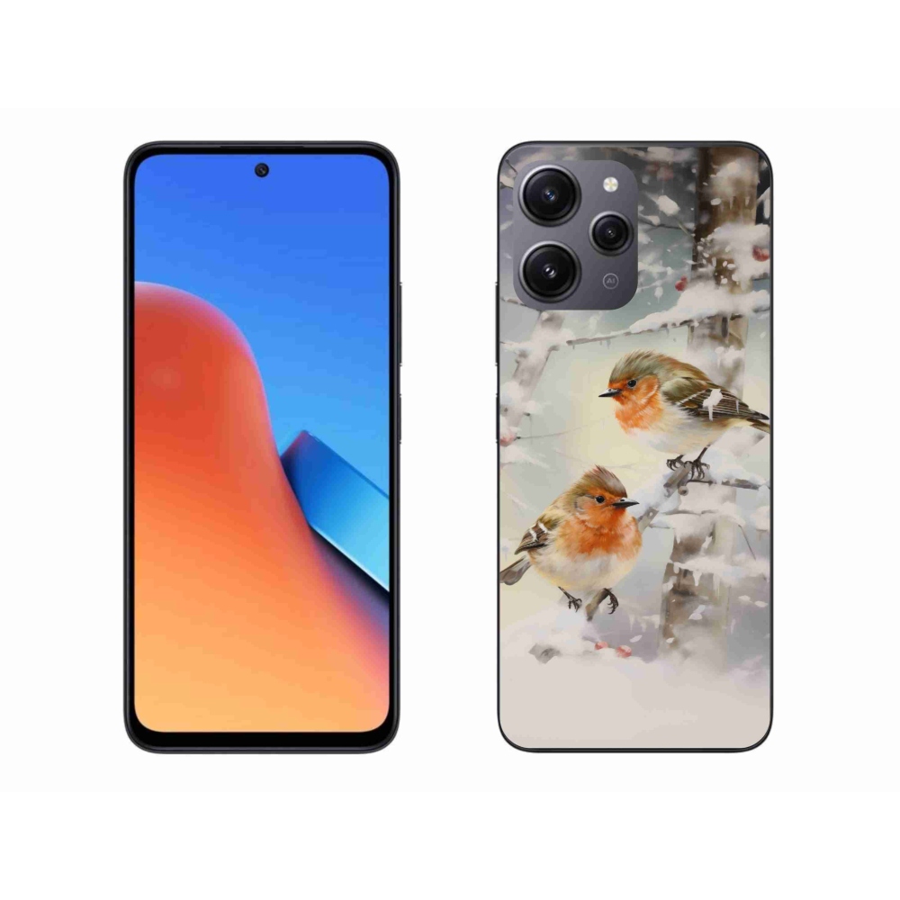 Gelový kryt mmCase na Xiaomi Redmi 12 - ptáčci v zimě