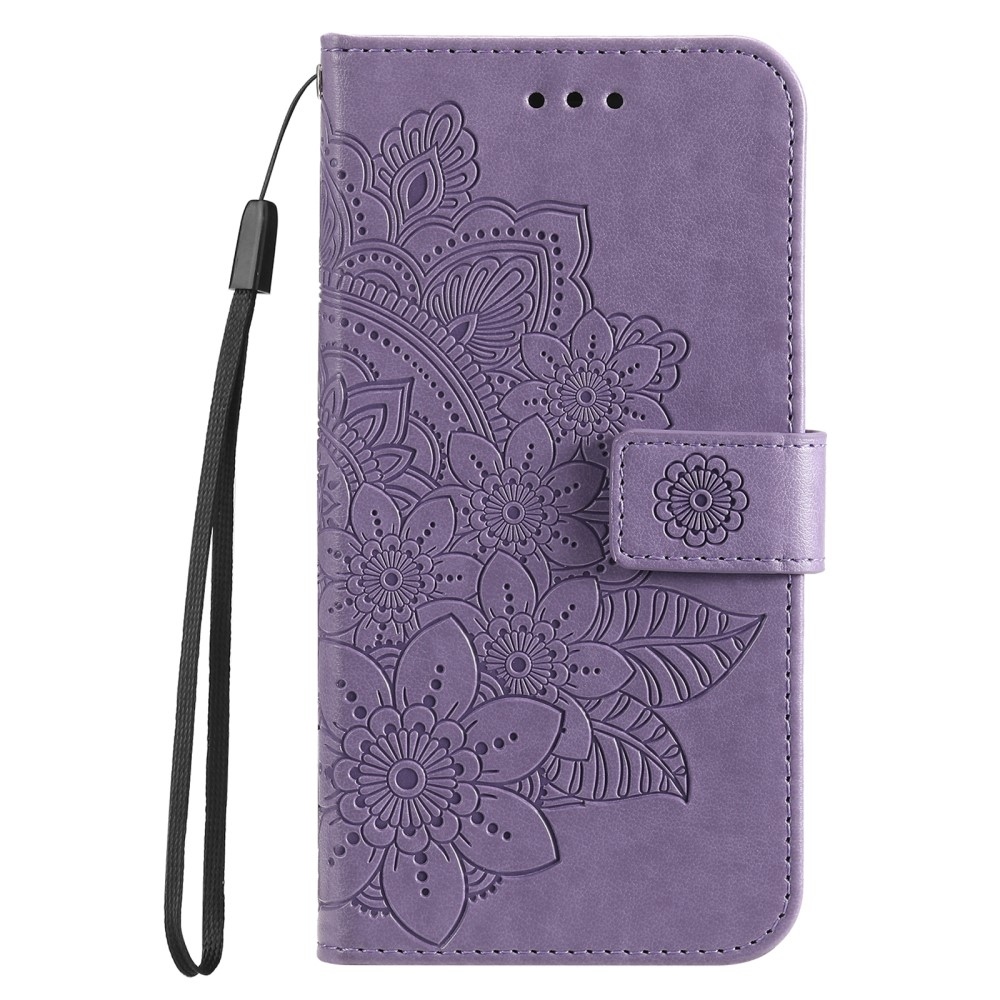 Mandala knížkové pouzdro na Xiaomi Redmi A3 - fialové