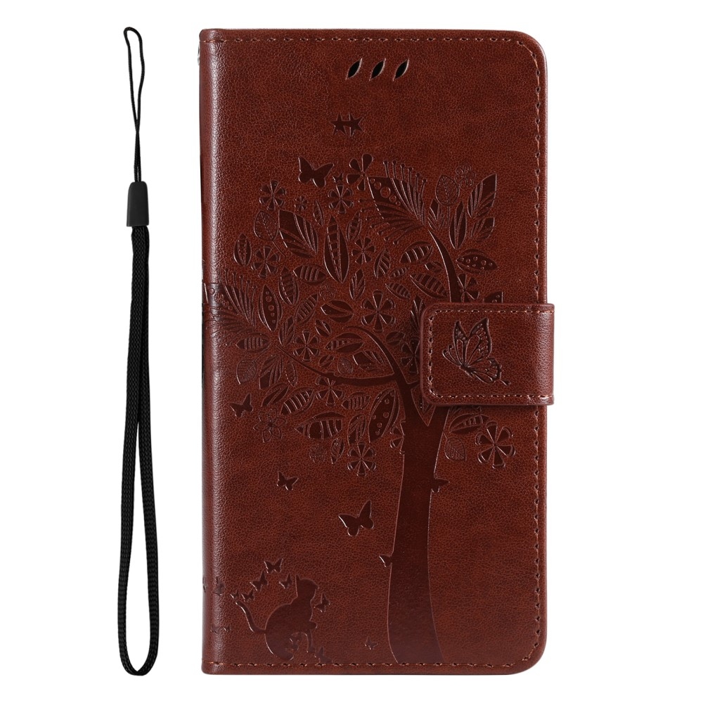 Trees knížkové pouzdro na Xiaomi Redmi Note 13 - hnědé