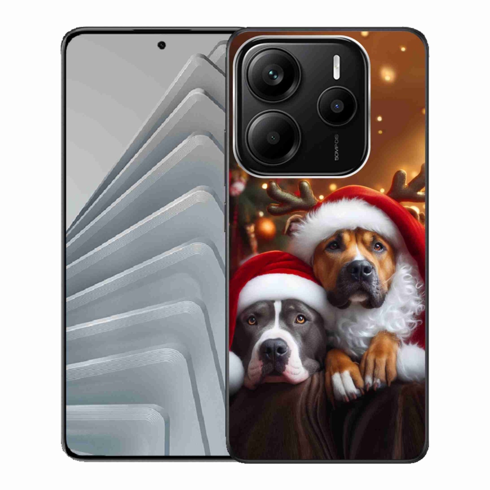 Gelový kryt mmCase na Xiaomi Redmi Note 14 5G - vánoční psi
