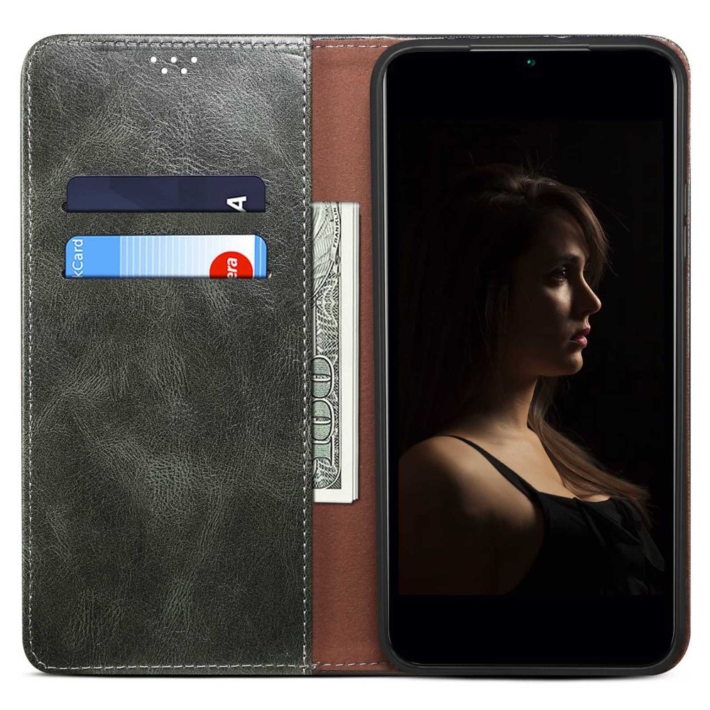 Waxy knížkové pouzdro na Xiaomi 15 Ultra - zelené