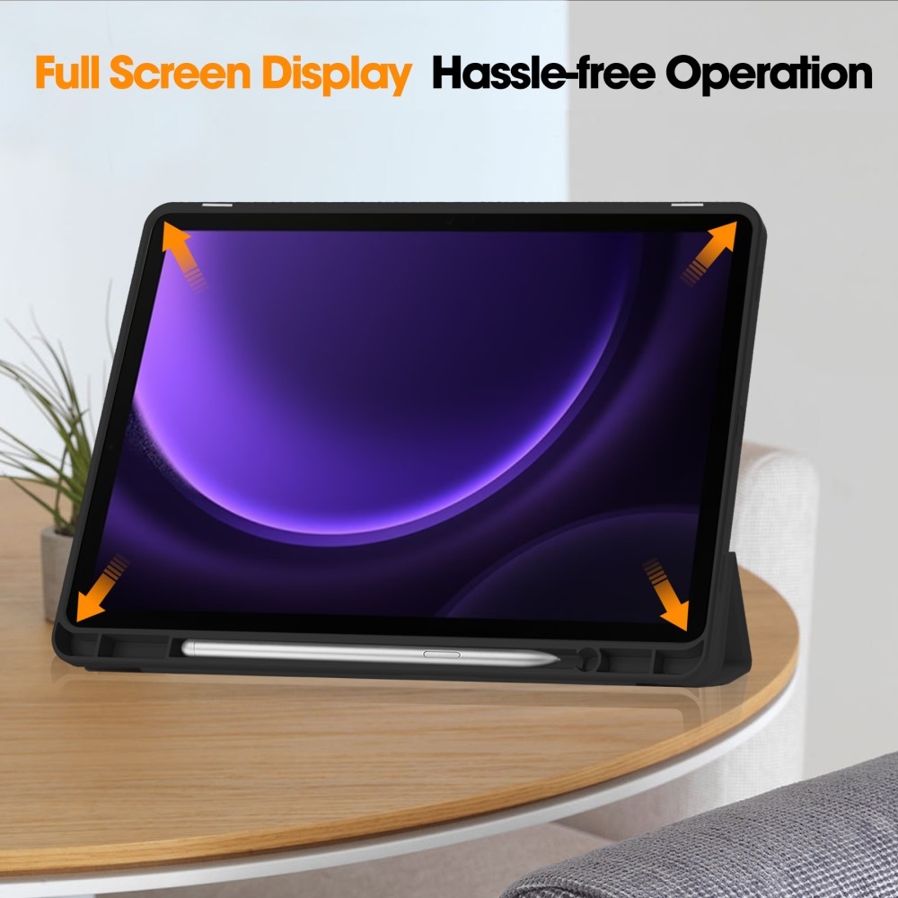 Case chytré zavírací pouzdro na Samsung Galaxy Tab S9 FE/Tab S10 FE - černé