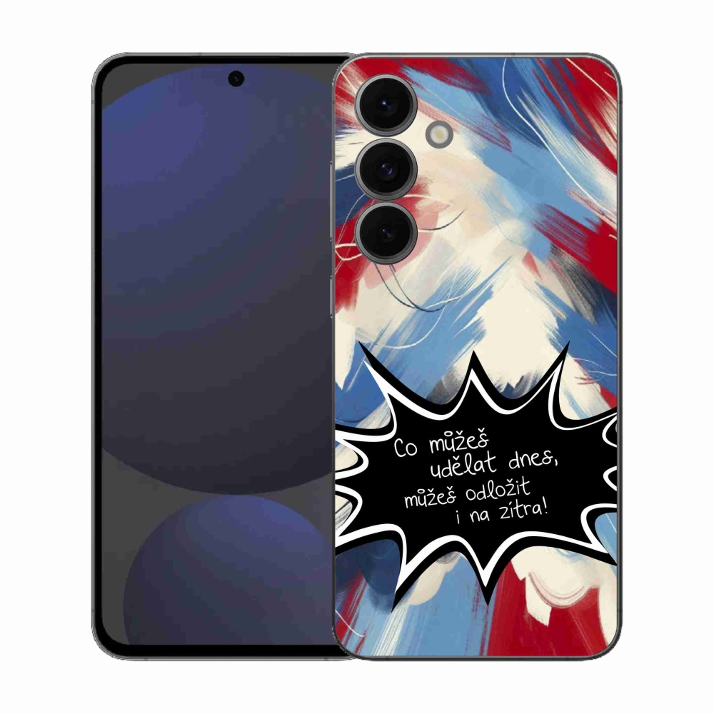 Gelový kryt mmCase na Samsung Galaxy S25 FE - vtipný text 9 černé pozadí