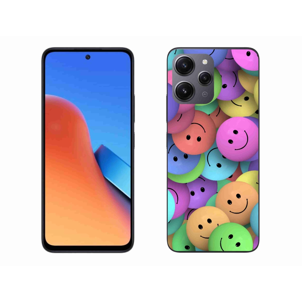 Gelový kryt mmCase na Xiaomi Redmi 12 - barevní smajlíci