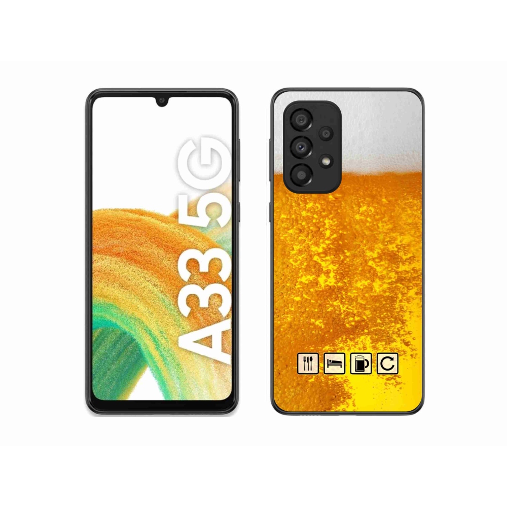 Gelový kryt mmCase na Samsung Galaxy A33 5G - pivní motiv 3